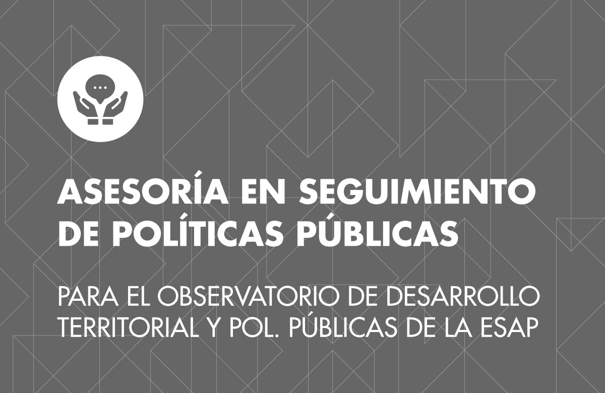 Asesoría en seguimiento de políticas públicas
